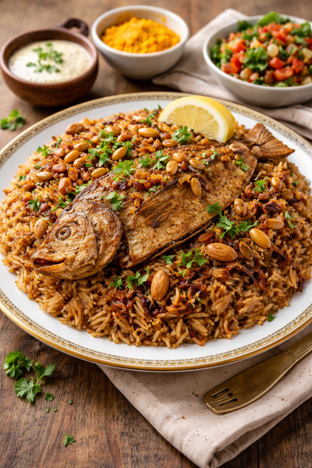 You are currently viewing طريقة عمل ارز صيادية – تحضير ارز السمك الصيادية