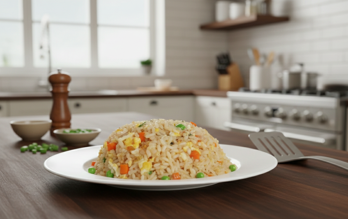 You are currently viewing طريقة عمل أرز بالخضار – أرز مصري مفلفل بالخضار