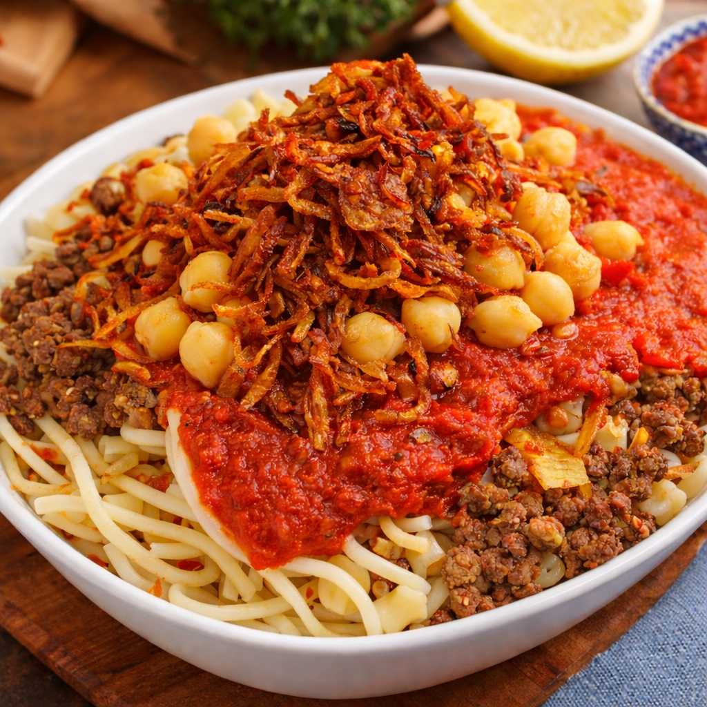 You are currently viewing طريقة عمل الكشري المصري