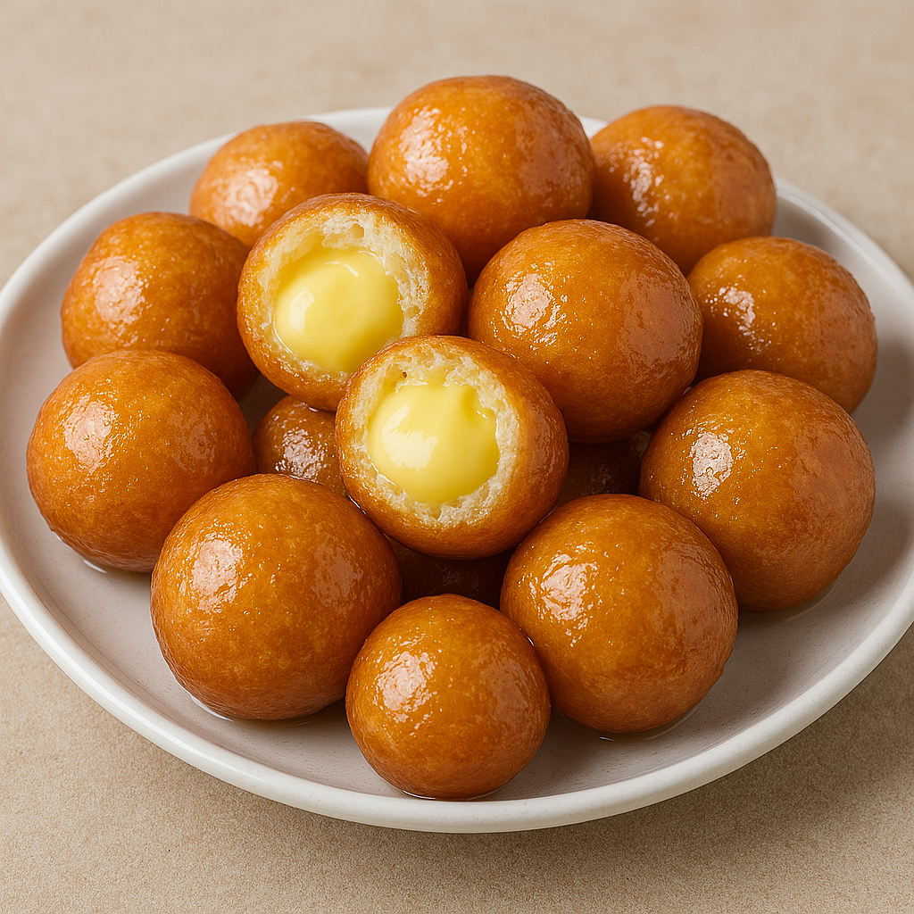 You are currently viewing طريقة اللقيمات بالكاسترد هشة من الداخل ومقرمشة من الخارج بخطوات بسيطة