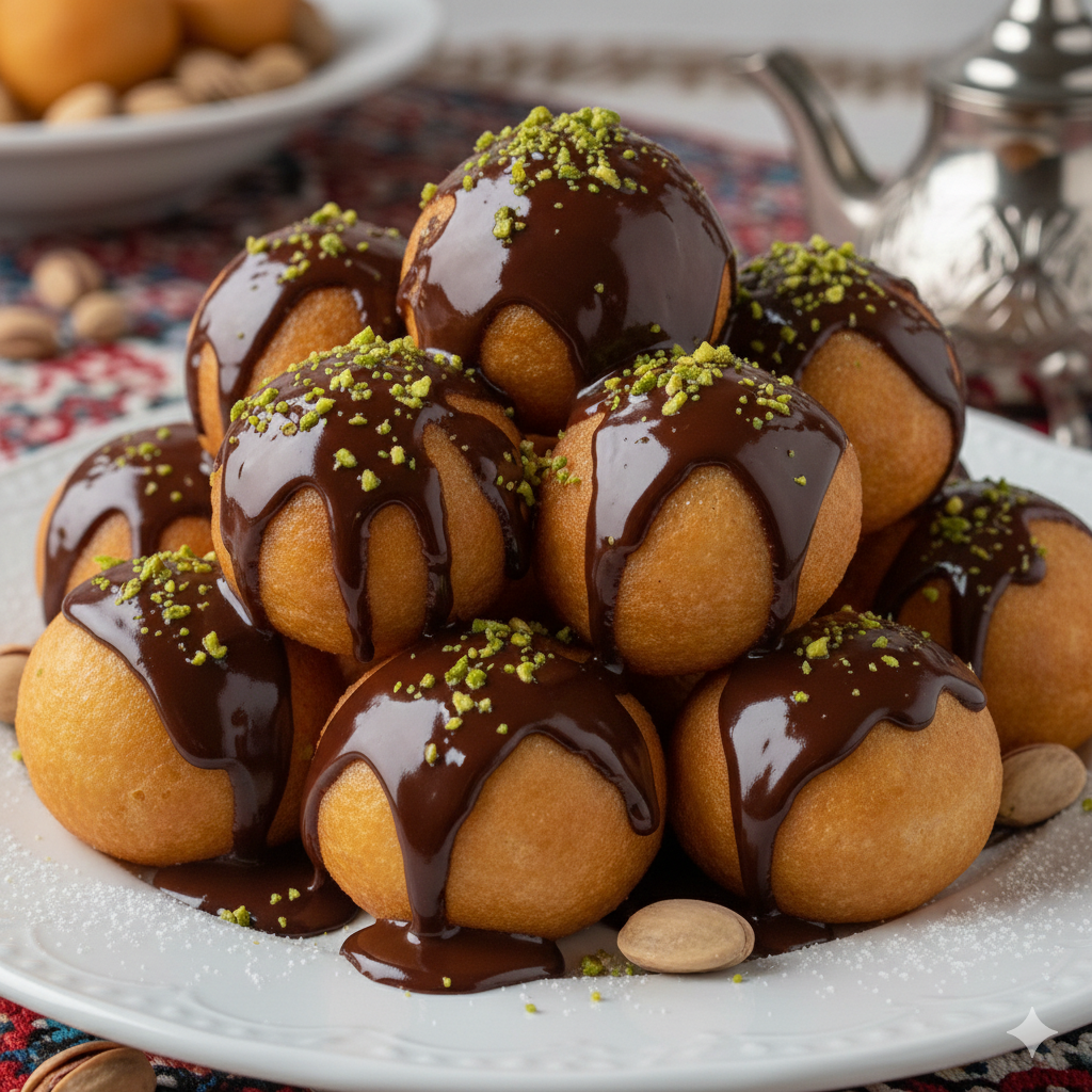 You are currently viewing مقادير لقيمات “لقمة القاضي” مقرمشة مع طريقة عمل الكرات المتساوية