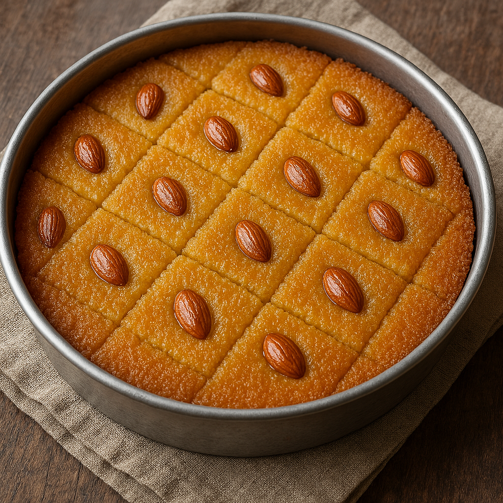 You are currently viewing طريقة بسبوسة سهلة وسريعة بمكونات بسيطة ومقادير مضبوطة في المنزل