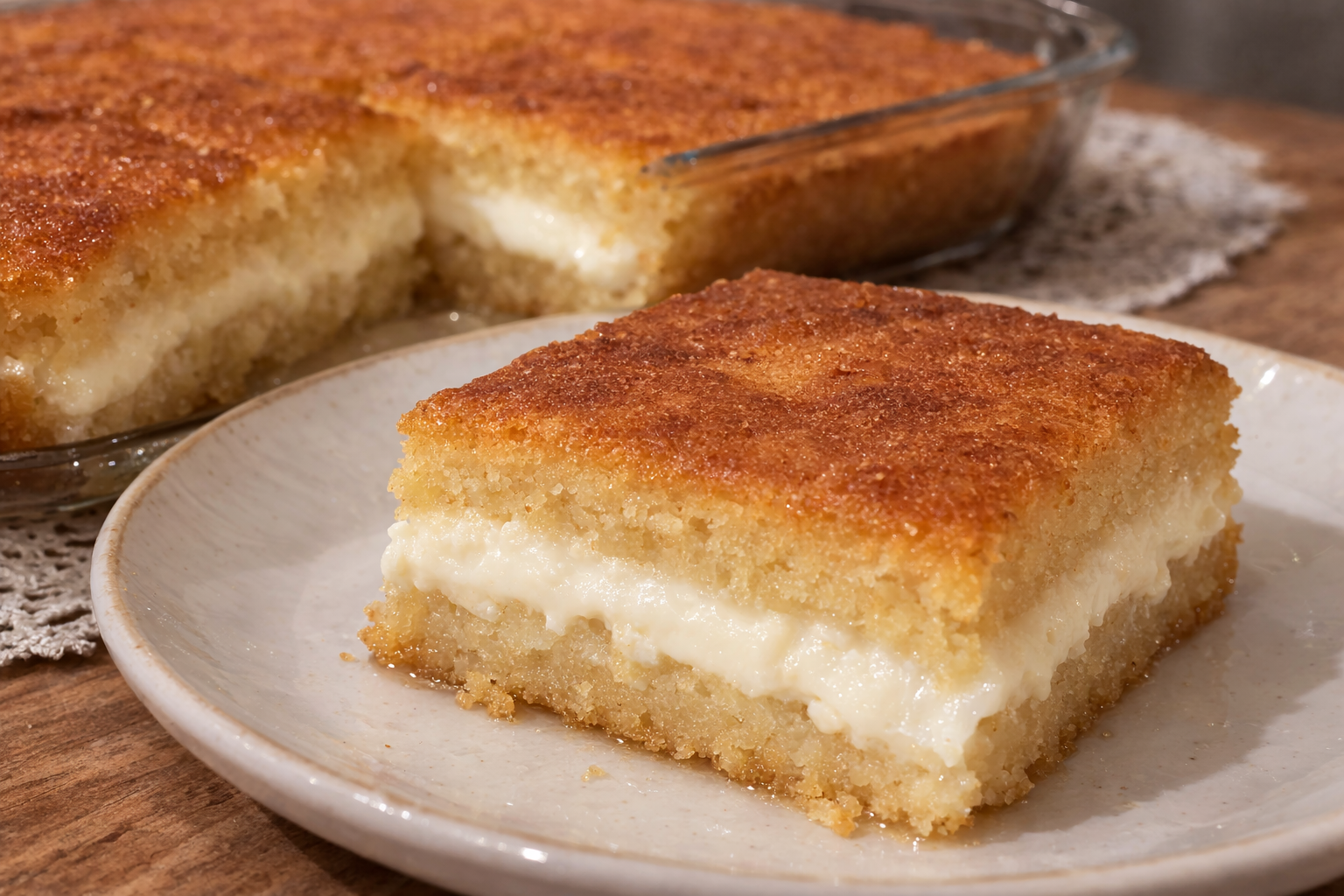 You are currently viewing طريقة البسبوسة بالقشطة مع طريقة مميزة لعمل القشطة بقوام كريمي “وصفات سهلة”