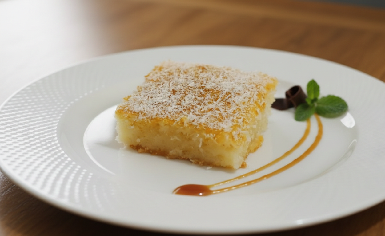 You are currently viewing اسهل طريقة بسبوسة ( نمورة ، هريسة) هشة بجوز الهند وبدون بيض