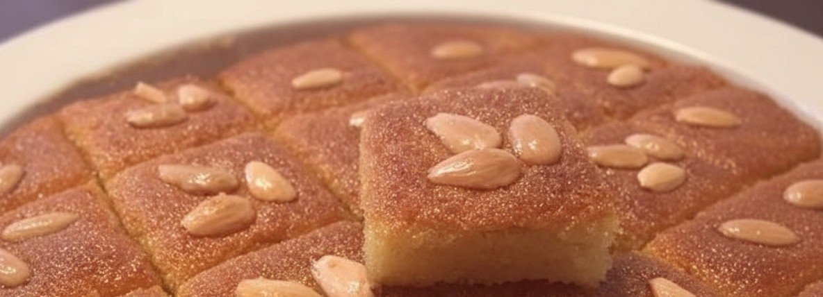 You are currently viewing البسبوسة بدون فرن علي الغاز بطريقة سهلة بالبيت