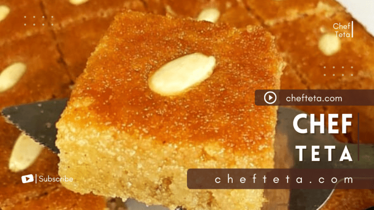 عمل البسبوسة المنزلية المضبوطة