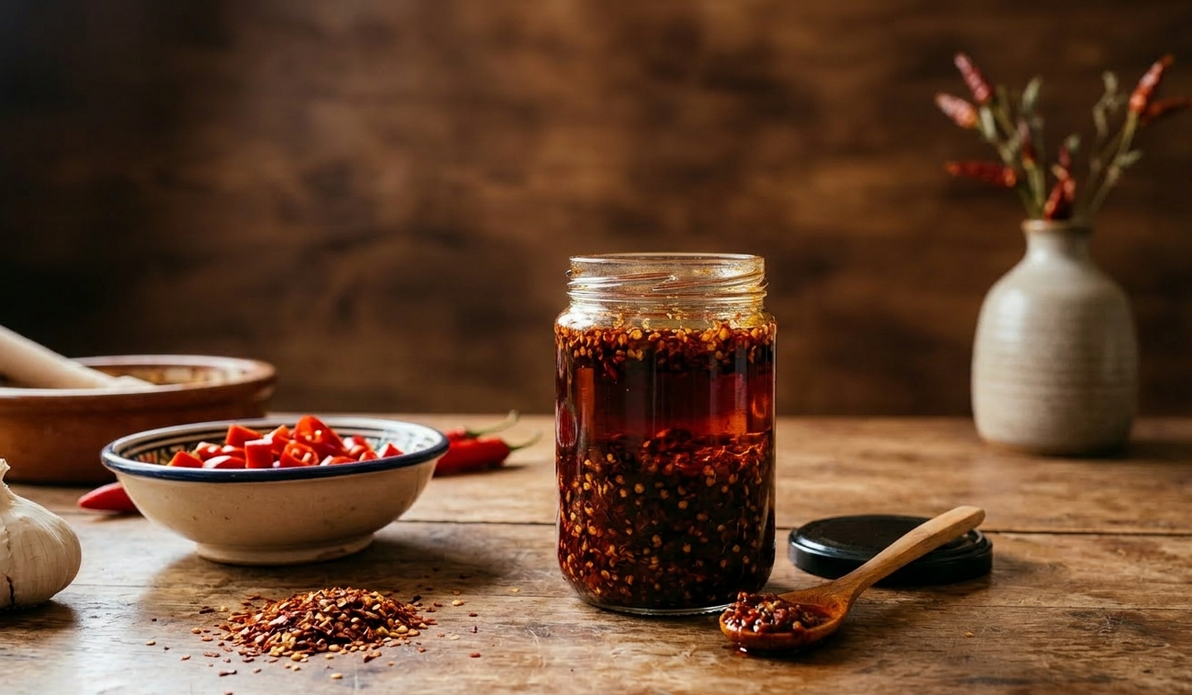 You are currently viewing كيفية إعداد شطة الزيت الحارة المصرية