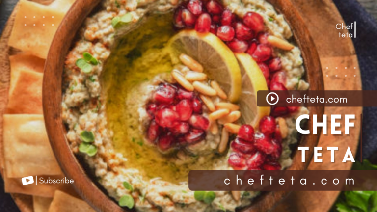 طريقة تحضير سلطة الباذنجان المشوي مع الطحينة(بابا غنوج)