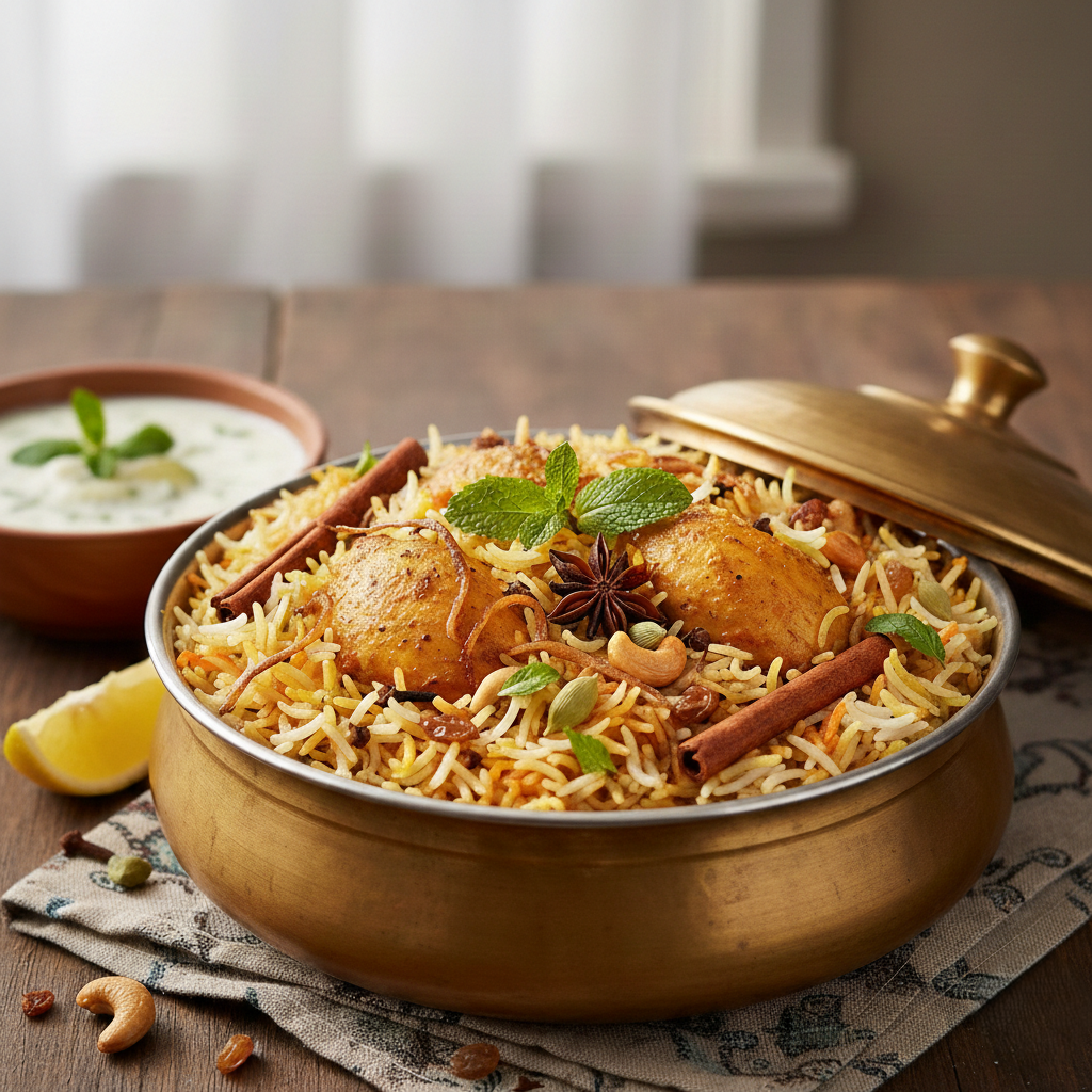 You are currently viewing أرز برياني هندي أصيل – أسرار “الماسالا” والرز النثري الملون مع شيف تيتا