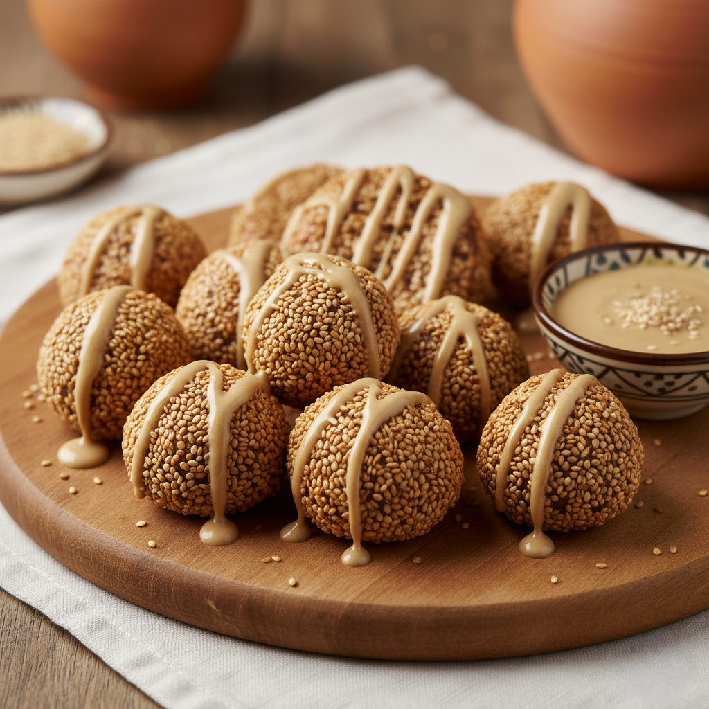 You are currently viewing تمرية فاخرة بالسمسم والطحينة – الرفيق المثالي لقهوة الكيف مع شيف تيتا