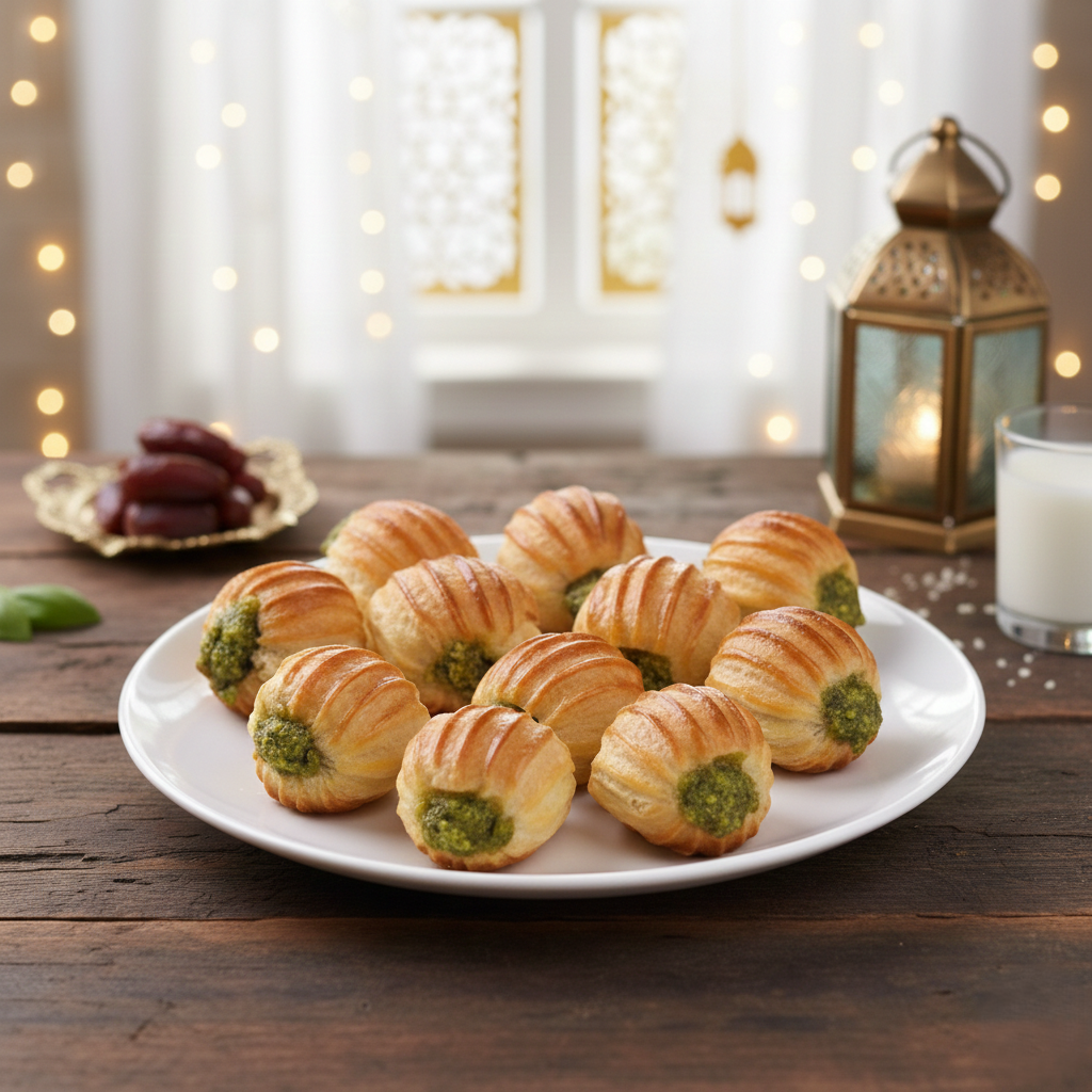 You are currently viewing طريقة عمل بلح الشام المشوي (خيار أخف لحشوة الفستق الفاخرة)