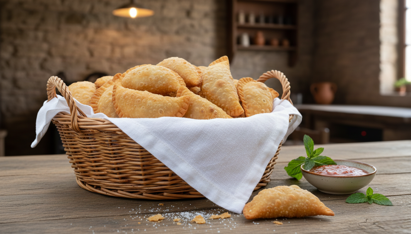 You are currently viewing سمبوسة البف الحجازية – أسرار الفقاعات والقرمشة الذهبية مع شيف تيتا