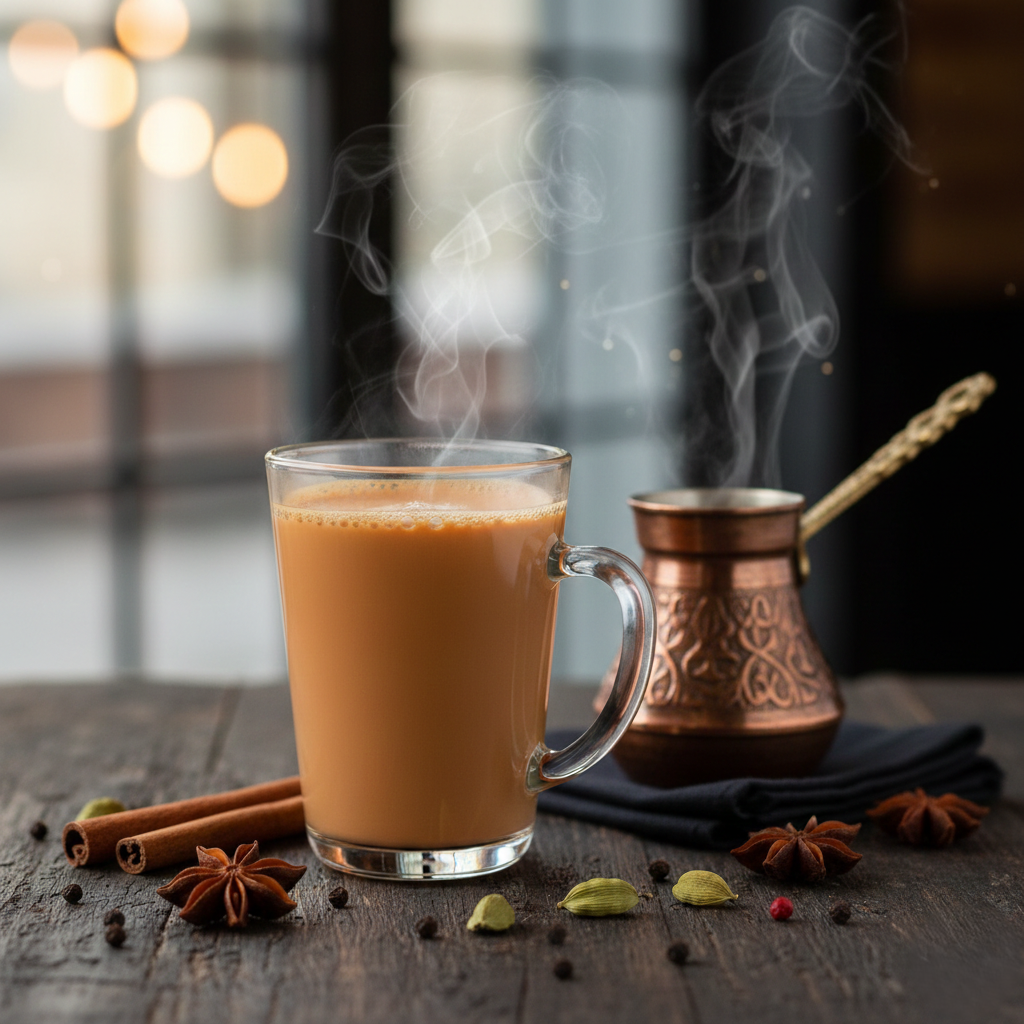 You are currently viewing طريقة عمل شاي الكرك الأصلي (سر النكهة العدنية الفواحة)