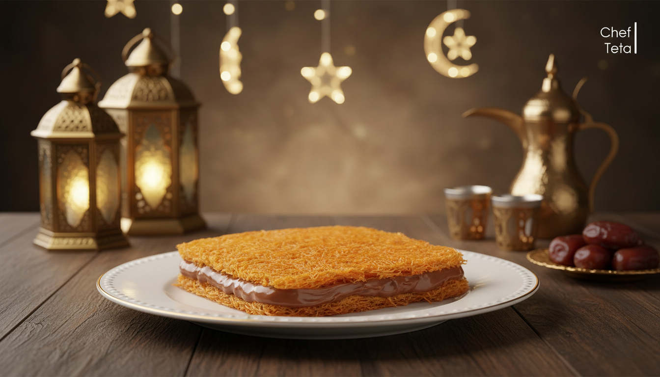 You are currently viewing طريقة عمل كنافة الشوكولاتة (مزيج القرمشة والذوبان الفاخر)