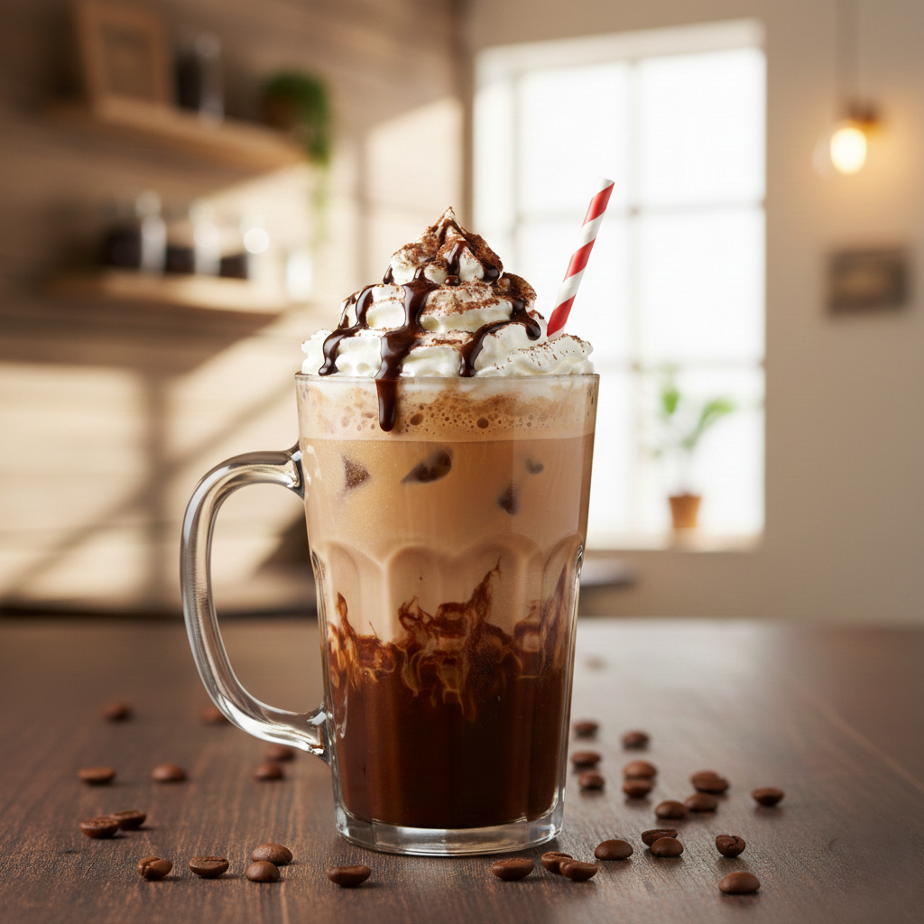 You are currently viewing طريقة عمل قهوة الموكا الباردة (انتعاش الكافيهات في منزلك)