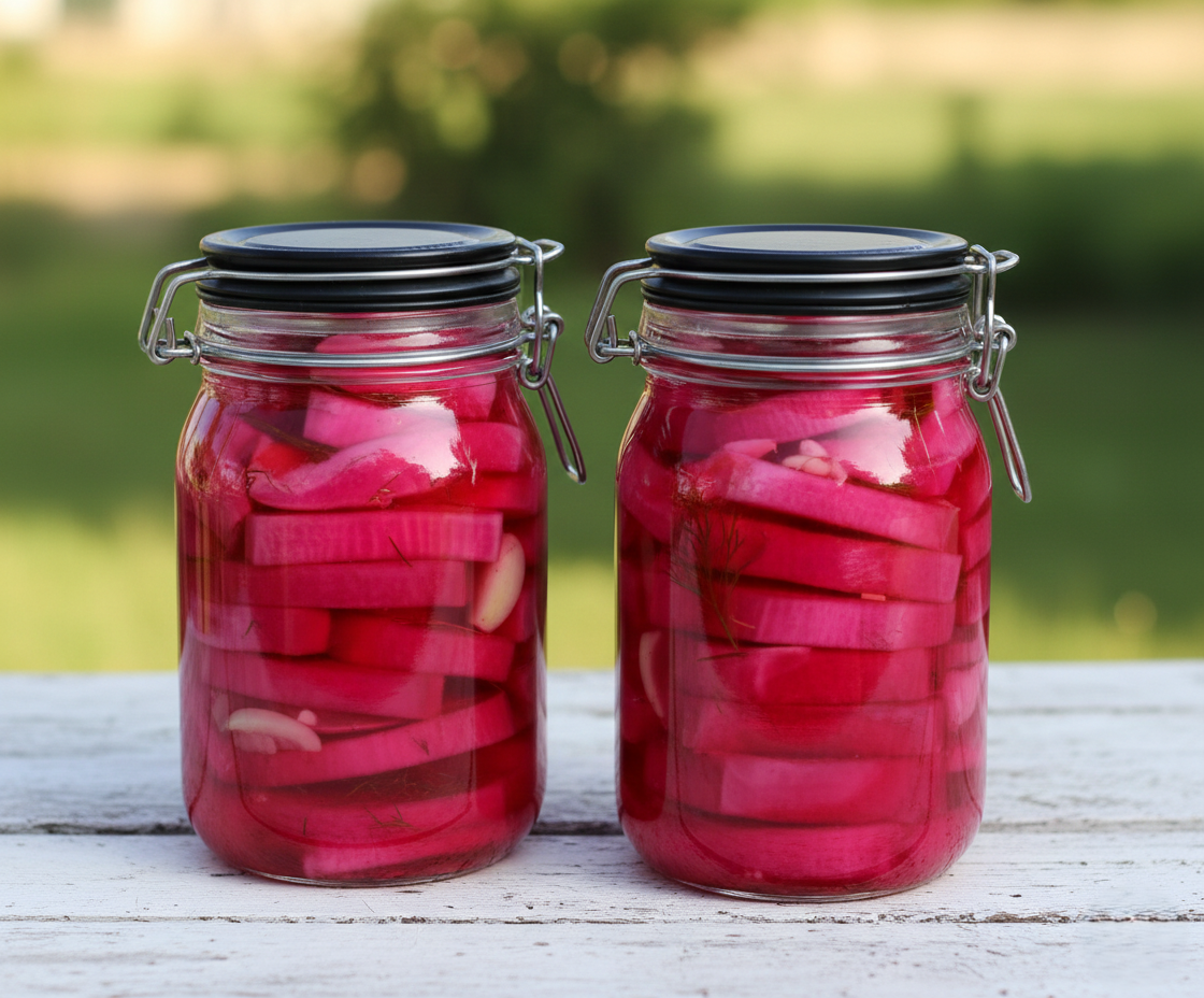 You are currently viewing طريقة عمل مخلل اللفت السريع (لون وردي طبيعي وقرمشة تدوم)