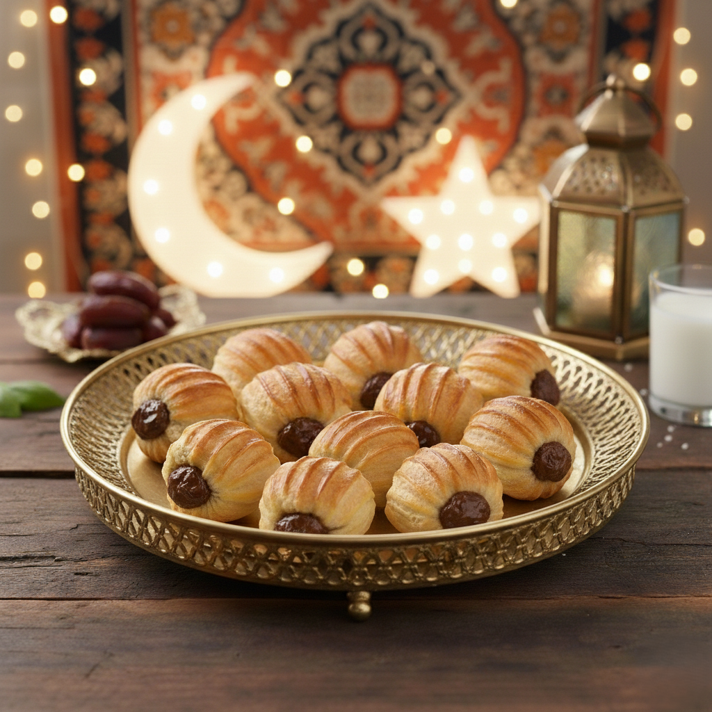 You are currently viewing طريقة عمل بلح الشام المحشي (خيار أخف لحشوة الشوكولاتة الغنية)