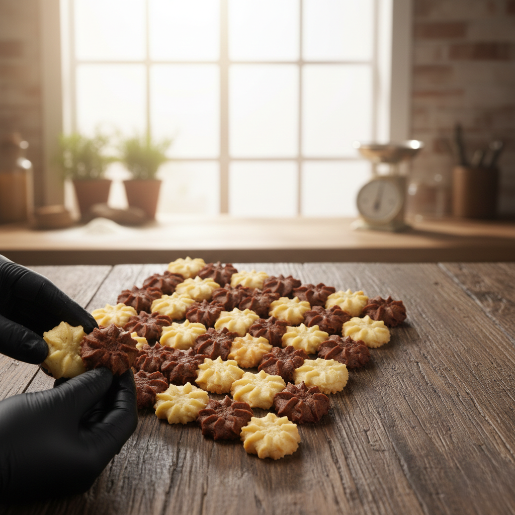 You are currently viewing طريقة عمل بيتيفور الفانيليا والشوكولاتة (الهش الذي يذوب في الفم)