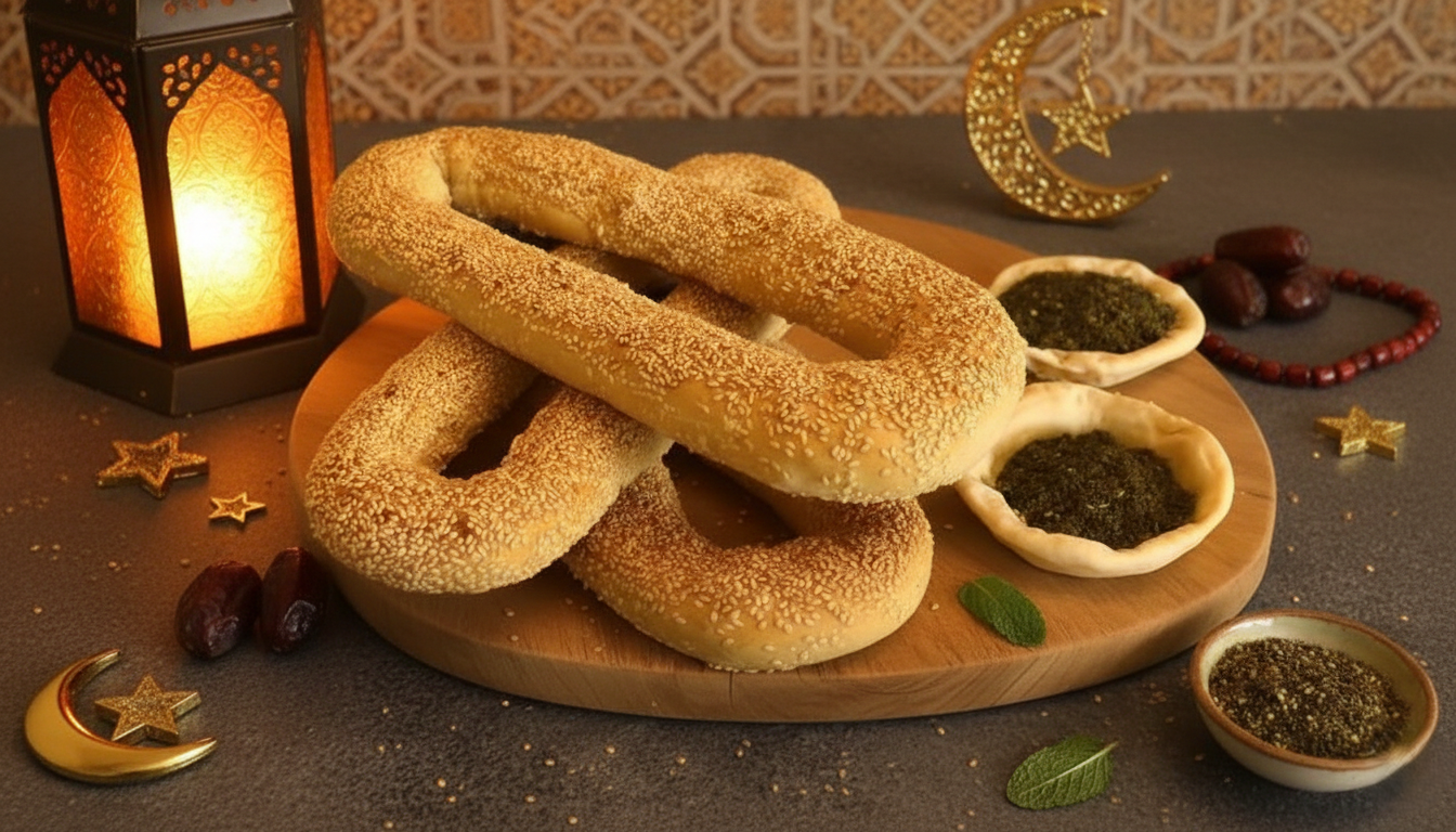 You are currently viewing الكعك المقدسي (كعك السمسم) – سر القشرة المقرمشة والقلب الهباء من قلب القدس مع شيف تيتا