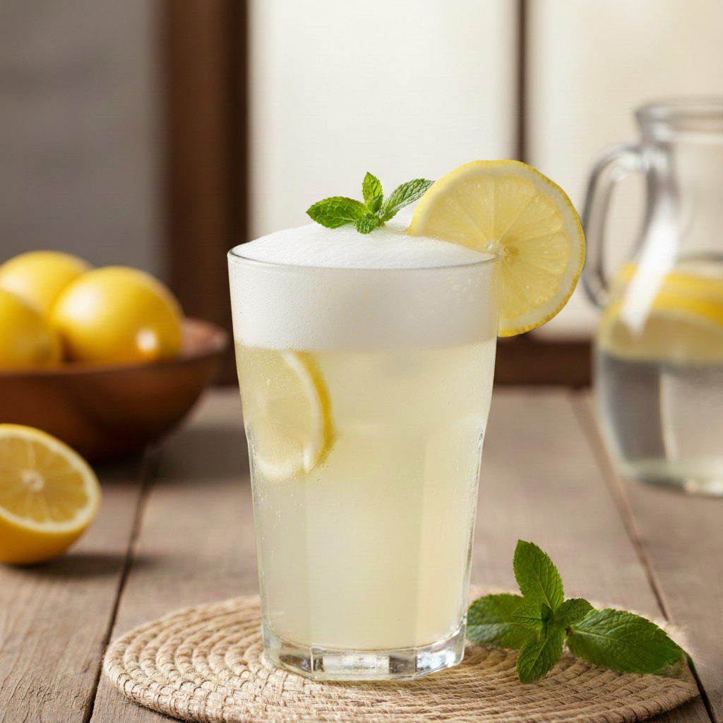 You are currently viewing عصير الليمون بالنعناع (ليمونادة) – أسرار الرغوة الكثيفة والطعم المنعش مع شيف تيتا
