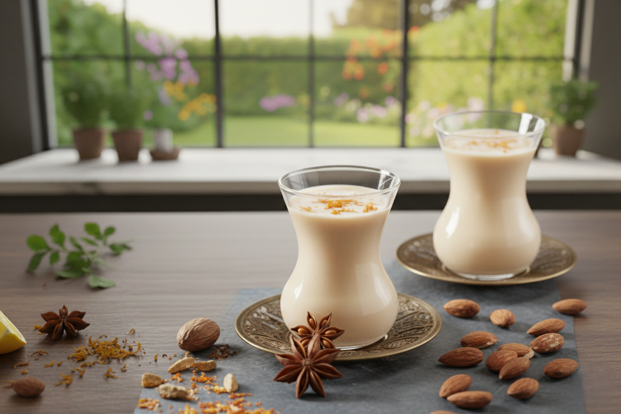 You are currently viewing طريقة عمل قهوة اللوز الحجازية (المشروب الشتوي التراثي الأصيل)