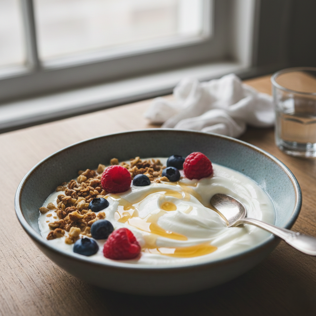 You are currently viewing الزبادي البيتي الكريمي – أسرار التماسك والطعم البلدي الأصيل مع شيف تيتا