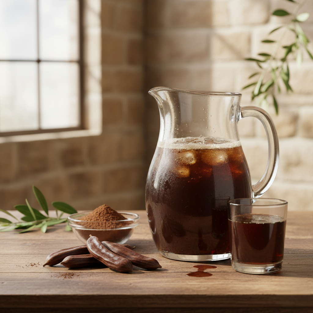 You are currently viewing عصير الخروب الطبيعي – مشروب الانتعاش والأصالة بأسرار “شيف تيتا”