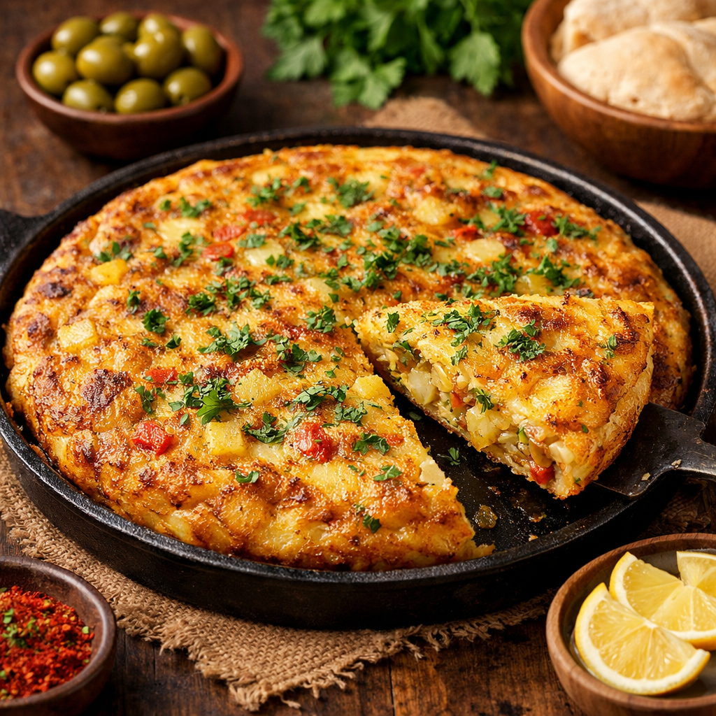 You are currently viewing عجة البطاطس الهشة – أسرار “النفشة” المظبوطة والطعم البيتي مع شيف تيتا