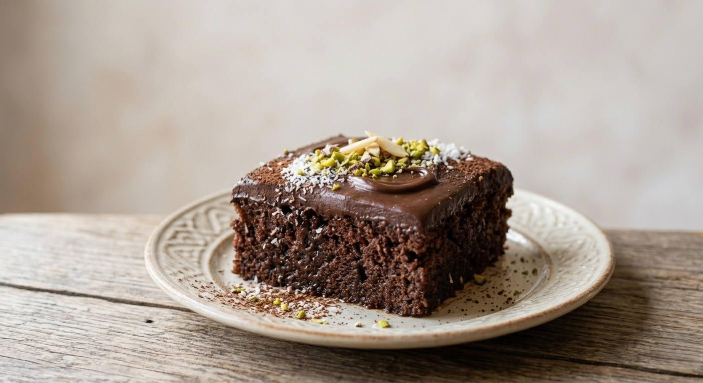 You are currently viewing كيك الشوكولاتة الغني – أسرار القوام الهش والصوص اللامع مع شيف تيتا