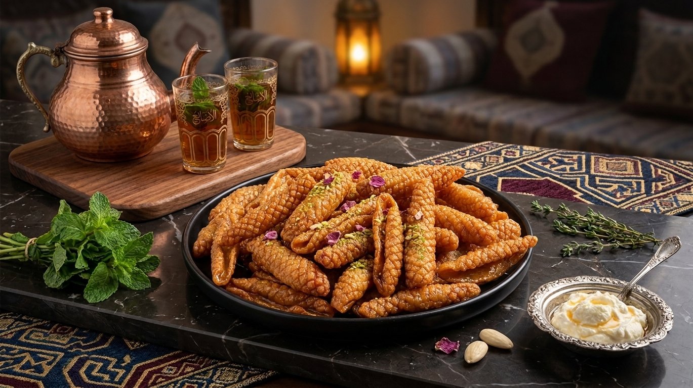 You are currently viewing صوابع زينب المقرمشة على الأصول – أسرار النقشة التراثية والتفريغ الذهبي مع شيف تيتا